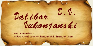 Dalibor Vukonjanski vizit kartica